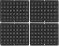 Metal Pegboard 16-Inch Tall x 20-Inch Wide Heavy Duty Wall Organizer for Home Garage Tool Storage 4pcs Black