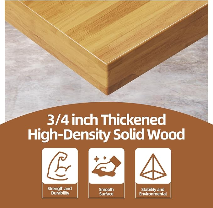 48'' Adjustable Workbench, Solid Wood Work Bench Table, Metal Tool Bench Work Bench for Garage, Large Load Capacity Garage Workbench Workshop Table for Workshop,Office,Home, Easy Assembly