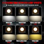 SUNPRO Magnetic Work Light Rechargeable, Portable FloodLight with Hook, Stepless Dimmable for Camping Car Repairing Emergency Job Site Lighting(2, Grey)