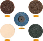 1/4"" Pneumatic Die Grinder with 22 Grinding Discs, 90° Angle Air Die Grinder, Precision Grinder for Polish Finish Burr Rust Paint Removal, X2K-57U-BVY683