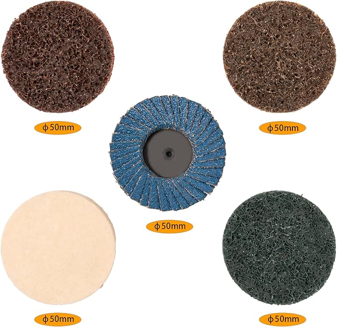 1/4"" Pneumatic Die Grinder with 22 Grinding Discs, 90° Angle Air Die Grinder, Precision Grinder for Polish Finish Burr Rust Paint Removal, X2K-57U-BVY683