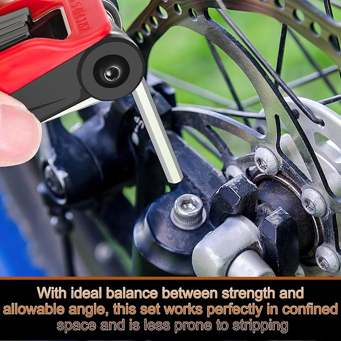 14PCS Folding Allen Wrench Sets, Metric and SAE Allen Key Set, METRIC 2mm, 2.5mm, 3mm, 4mm, 4.5mm, 5mm, 6mm. SAE 5/64”, 3/32”, 1/8”, 5/32”, 3/16”, 7/32”, 1/4"