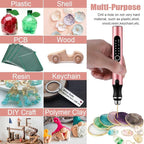 3-Speed Cordless Mini Drill Pen With 8 Small Drill Bits,Rechargeable Electric Hand Drill Pin Vise,Resin Drill Set For Jewelry Making,Resin,Plastic,Wood,Keychains DIY (PINK)