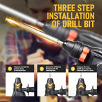 7/8" Rotary Hammer Drill Compatible with Dewalt 20V MAX Battery, Brushless SDS 2.6 Joules Rotary Hammer Drill, 4 Modes with 360°Auxiliary Handle and 5 Drill Bits Kitbox (Tool Only)