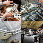 LOKMAN 20 Pack 2 Inches Stainless Steel Cable Clamp, Rubber Cushioned Insulated Clamp, Metal Tube Holder for Tube, Pipe or Wire Cord Installation