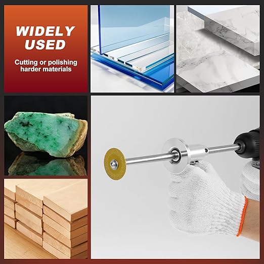 Inside Pipe Cutter with 11 Pcs Diamond Cutting Wheel 7 Inches Adjustable Cutting Depth PVC Pipe Cutter Tool with 1/4 Hex Shank Fit for 1-1/2 Inch to 8 Inch for Glass Marble Jade Wood