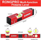 20Inch Foldable Magnetic Level-with 30Ft Laser Leveling Line and 90°/180°Bubbles,Multi-function Leveler Tool for Woodworking,Picture Hanging,Home Renovation and Construction