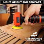 16.8V Cordless Electric Sander with 36PCS Sandpapers, 3500 RPM, 3.0Ah Battery, Lightweight & Compact Design for Wood, Metal, Paint Removal, and DIY Projects