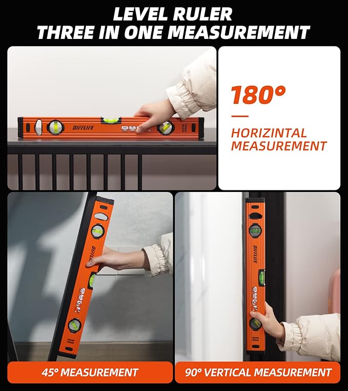18" Level & Tool Aluminum Reinforced Torpedo Level (18inch)
