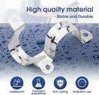 30PCS M32 Rigid Pipe Strap 1-1/4 Inch Two Hole Strap U Bracket Stainless Steel Tube Strap Tension Clip Clamps Heavy Duty Pipe Clamp U Clamp U-tube Clamp