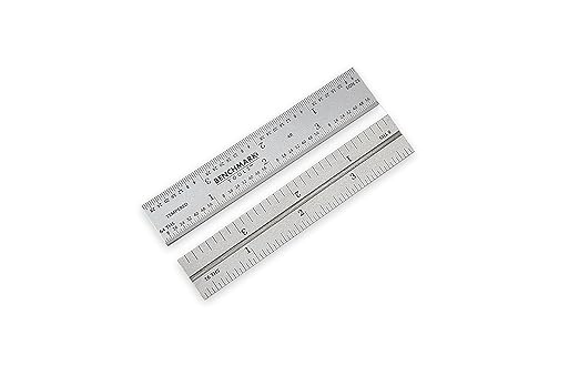 Benchmark Tools 4866 4 inch Precision Double Square Replacement Blade 4R Graduations (1/8, 1/16, 1/32 and 1/64) Hardened Stainless Steel (4" Replacemnt Blade)