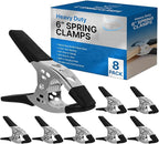 Lot of 8-6" inch Spring Clamp Large Super Heavy Duty Spring Metal Black - 2.5 inch Jaw Opening