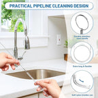 12 Pack Snake Drain Hair Removal Tools, 35.5" Drain Clog Remover, 30" & 50" Steel Shower Snake, 30" Nylon Sink Snake, 59" Sink Unclogger Tool, Sink Cleaner Tool for Toilet, Bathroom, Shower, Kitchen