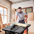 8-inch Table Saw for Jobsite, 6.7-Amp Copper Motor, Cutting Speed up to 3576RPM, 24T Blade, Compact Portable Table Saw Kit, with Sliding Miter Gauge DIY Woodworking and Furniture Making, Orange