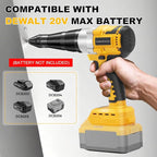YEARTOP Cordless Rivet Tool for De-Walt 20V Max Battery, Electric Rivet Tool Kit for 3 Size (1/8'', 5/32'', 3/16") Rivets, Blind Pop Rivet Gun with 100PCS 5/32'' Rivets for Metal, Plastic(No Battery)