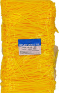 4 Inch Yellow Zip Ties (1000 Pieces), 18lb Strength, Nylon Cable Wire Ties