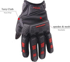 HANDLANDY Mens Work Gloves Touch screen, Utility Mechanic Gloves, Flexible Breathable Fit- Padded Knuckles & Palm