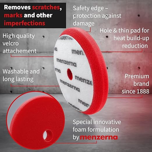 menzerna Deep Scratch and Swirl Remover Kit I Car polishing Set with Menzerna Heavy Cut 400 (16oz) and 6 Inch Polishing Pad I Deep Scratch Remover and high Gloss Kit for All Types of Vehicles