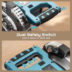 SEESII Sliding Compound Miter Saw: Cordless Power Miter Saw with Laser Guide 8-Inch, 2 * 5000 mAh Batteries, Single Bevel 45°, 24T TCT Blade, Max Cut 2.5×12-inch, Ideal for DIY & Woodworking