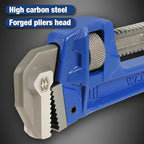 Drop Forged 2 Piece (12", 18 ") Pipe Wrench Set: Heavy Duty Hand Tools with Adjustable Plumbing Wrench, Exceed GGG standard