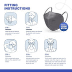 BNX KN95 Face Masks Made in USA (Adult Large, Adult Medium, Kids Small) (Earloop) (Model: E95/E95M/E95S)