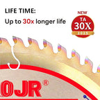 2-Pack 7-1/4" 60-Tooth 5/8" Arbor Woodworking Circular Saw Blade,Ultra Finish/General Purpose,Special Anti-Thermal Adhesion Coating on Cutting Edge-TA,High Finish, Long Life, 7-1/4" 60T 5/8"