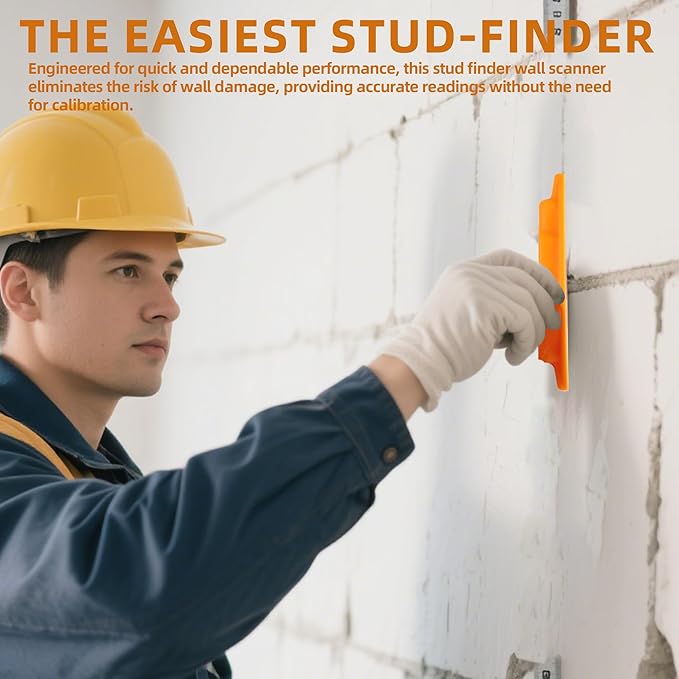 (2-Pack) Calvana Magnetic Stud Finder Wall Scanner, Stud Finder Magnet, Wall Detector Scanner, Compatible with All Drywall Construction, No Batteries Required, Wall-Friendly Construction，Easy to Use