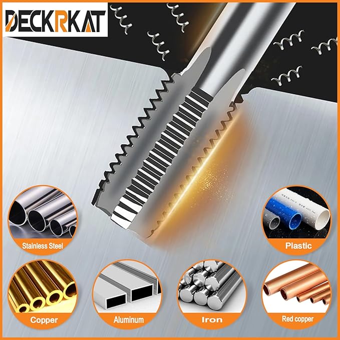 1-1/2"-11-1/2 NPT Pipe Tap, Precision Carbon Steel NPT Tap Set for Clean Accurate Threads, 1-1/2-11-1/2" NPT Tap, Perfect for Plumbers Mechanics DIYers, with Durable Plastic Case.