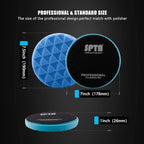 SPTA 10pcs Polishing Pads Kit, 7 Inches Large Size Buffing Pads, Car Foam Buffing Sponge Pads Kit with 5/8"-11 Backing Plate for Car Waxing Polishing