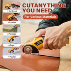 Electric Scissors, Cardboard Cutter with 2 Blades, Safety Lock & LED Light – Cordless Electric Scissors for Cutting Box, Carpet, Fabric, Plastic, and Leather