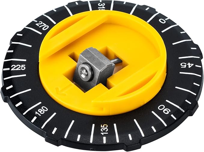 Amazon Basics 360 Degree Rotating Laser Class II Level with 2 Extra-Large backlit bubble vials, 16 ft / 192 in, Yellow/Black