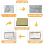 525 Pcs pop Rivets, Pop Rivets Assortment Kit, Aluminum Rivets kit, Pop Rivet Set Including (3/32" 1/8" 5/32" 3/16" 1/4"), Assorted Blind Rivets for Metal Dome Head Rivet kit