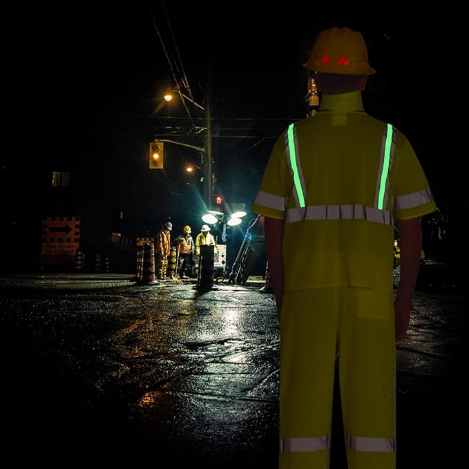 A-SAFETY High vis Reflective Mesh safety Vest ANSI Class 3,with Pockets and Zipper