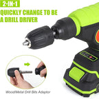 FASTPRO Cordless SDS Plus Rotary Hammer Drill Kit, 20V Brushless Multifunctional Hammer Drill Driver with 1.5Ah Battery, Including 10PCS Drill Bits & 4PCS SDS-Plus Drill Bits