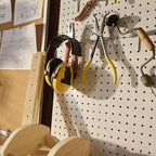 HARFINGTON 10pcs Pegboard Shelving Hooks 12" Stainless Steel Peg Board Display Hook Hanging Holders Wall Mount Organize Tools for Workbench Garage Kitchen Store, Black