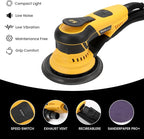 350W 3A Electric Random Orbital Sander with Pluggable Wire, Central Vacuum, Sanders for Woodworking, Primary Wood and Panel Processing