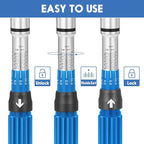 1-Inch Drive Click Torque Wrench, Dual-Scale Adjustable Torque Wrench Set with a Hex Key 200-1000ft.lb / 271-1356.7Nm
