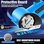 Cordless Electric Scissors, 5V Rechargeable Cardboard Box Cutter Heavy Duty Rotary Tool with Safety Lock & LED Light for Cardboard, Fabric, Box (Blue)