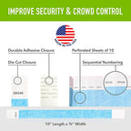 1,000 WristCo Sky Blue Tyvek Wristbands for Events Tamper-Proof Design & Fluorescent Color Prevent Reuse Premium-Grade Bracelets for Hospital & Medical ID, Party & VIP Identification