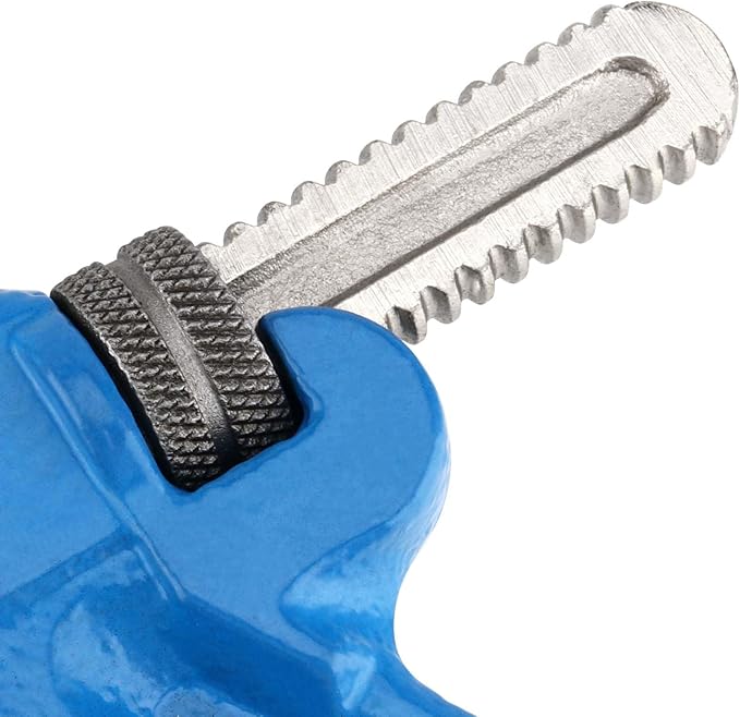 SEUNMUK 2 PCS 9-1/2 Inch Hex Offset Wrench, Offset Pipe Wrench Steel End Pipe Wrench Adjustable Plumbing Wrench Tools with Blue Handle