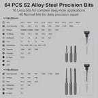 STREBITO Mini Electric Screwdriver Set, 70 in 1 Small Electric Screwdriver Cordless - 64 S2 Preicison Bits, 5 Torque Settings, 4 LED Lights, Mini Power Screwdriver Repair Tool Kit for PC RC Electronic