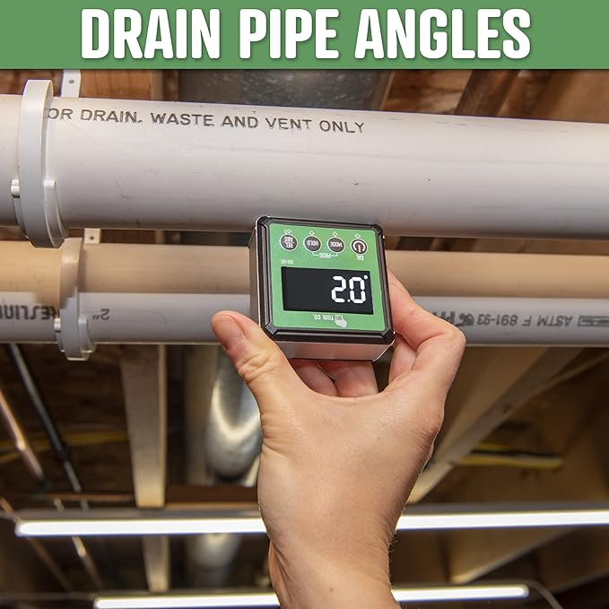 Wisconsin Tool Magnetic Digital Electronic Level and Angle Finder Gauge and Bevel Box, Programmable High-Contrast Angle Measurement Tool with Storage Pouch, Batteries Included