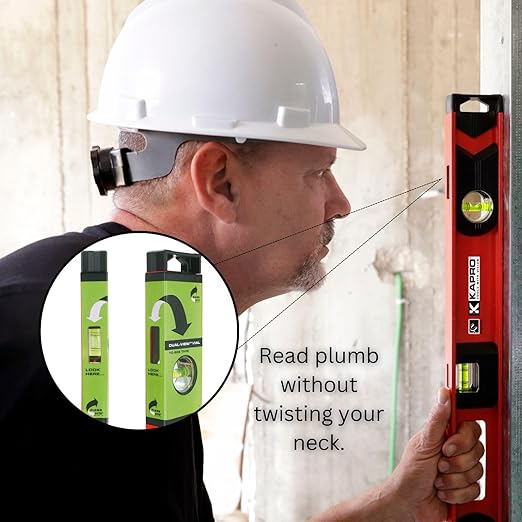Kapro - 159 Magnetic Semi-Professional I-Beam with Plumb Site Level - Features Horizontal Vial and Dual-View Plumb Site - Aluminum - 24 Inch