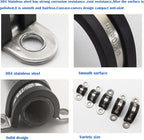 10pcs 42mm 2 Hole U-Tube Strap Clamp, 304 Stainless Steel with EPDM Rubber Lined Clip, Double-Layer Gaskets Rubber Cushioned Insulated Clamp for Tube, Pipe or Wire Cord Installation