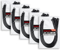 Long Zip Ties Heavy Duty 24 inch, Large Zip Ties with 200 lbs Tensile Strength, Big Cable Ties, Black, 250 Pack, by GAIIAN