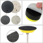140Pcs 3 Inch Wet Dry Sanding Discs, Assorted 120 to 5000 Grit Silicon Carbide Hook & Loop Sandpaper with 1/4" Shank Sanding Pads and Foam Buffering Pad for Wood Metal Car Polishing & Finishing