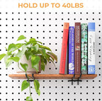 INCLY 4/6 Inch Black Pegboard Hooks, 36 Pack Heavy Duty Double Arm Peg Board Straight Hooks, Peg Board Tool Hangers Fit for 1/4" Pegboard Garage Hanging Tools, Craft Organizing, Kitchen, Store