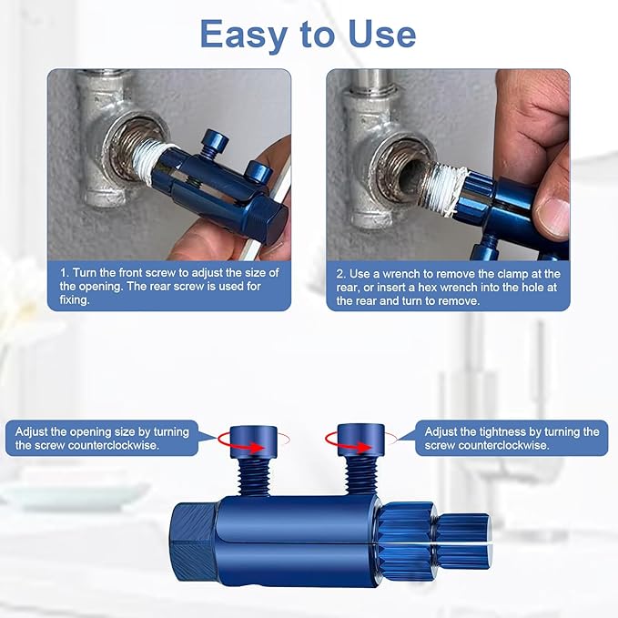 Broken Pipe Extractor Tool with Screw Bolt Extractor Kit, for 1/2" to 1" Pipes, Stripped Screws, Easy Out Valve Extraction, Pipe Threading, Screw Remover and Extractor, Storage Case, Hex Wrench, Blue