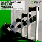 00936 Roller Support: 1/2" to 1-1/4" Conduit Bender Accessory for Greenlee 555/Current, Heavy-Duty Steel Construction