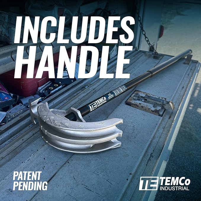TEMCo 2 in 1 Dual Shoe Conduit Bender - 1/2" & 3/4" EMT, 1/2" Rigid - 2 Benders in 1 Tool